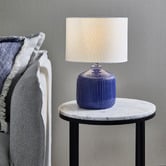 Temple &amp; Webster Darcy Ceramic &amp; Linen Bedside Lamp