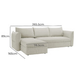 Temple &amp; Webster Dune 4 Seater Storage Sofa with Reversible Chaise