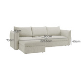 Temple &amp; Webster Dune 4 Seater Storage Sofa with Reversible Chaise
