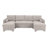 Temple &amp; Webster Frida 4 Seater Storage Sofa Bed with Double Chaise