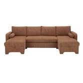 Temple &amp; Webster Frida 4 Seater Storage Sofa Bed with Double Chaise