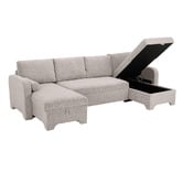 Temple &amp; Webster Frida 4 Seater Storage Sofa Bed with Double Chaise