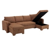 Temple &amp; Webster Frida 4 Seater Storage Sofa Bed with Double Chaise