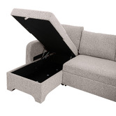 Temple &amp; Webster Frida 4 Seater Storage Sofa Bed with Double Chaise