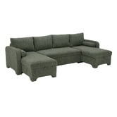 Temple &amp; Webster Frida 4 Seater Storage Sofa Bed with Double Chaise