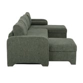 Temple &amp; Webster Frida 4 Seater Storage Sofa Bed with Double Chaise