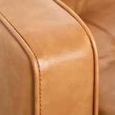 Temple &amp; Webster Tan Stockholm 4 Seater Faux Leather Sofa