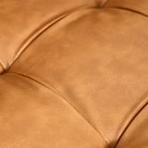 Temple &amp; Webster Tan Stockholm 3 Seater Faux Leather Sofa