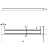 Temple &amp; Webster Clovelly 750mm Bronze Double Towel Rail