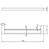 Temple &amp; Webster Clovelly 750mm Brushed Gold Double Towel Rail