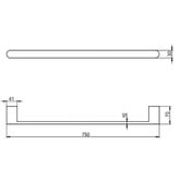 Temple &amp; Webster Clovelly 750mm Bronze Single Towel Rail