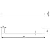 Temple &amp; Webster Clovelly 750mm Antique Brass Single Towel Rail
