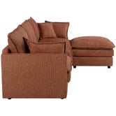 Temple &amp; Webster Coco 4 Seater Upholstered Modular Sofa &amp; Ottoman Set