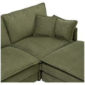 Temple &amp; Webster Coco 4 Seater Upholstered Modular Sofa &amp; Ottoman Set