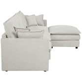 Temple &amp; Webster Coco 4 Seater Upholstered Modular Sofa &amp; Ottoman Set