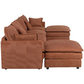 Temple &amp; Webster Coco 5 Seater Upholstered Modular Sofa &amp; Ottoman Set