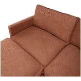 Temple &amp; Webster Coco 5 Seater Upholstered Modular Sofa &amp; Ottoman Set
