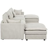Temple &amp; Webster Coco 5 Seater Upholstered Modular Sofa &amp; Ottoman Set