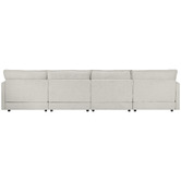 Temple &amp; Webster Coco 5 Seater Upholstered Modular Sofa &amp; Ottoman Set