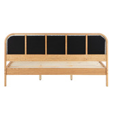 Temple &amp; Webster Barnaby Oak Wood Bed Frame