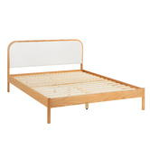 Temple &amp; Webster Barnaby Oak Wood Bed Frame