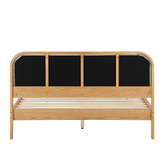 Temple &amp; Webster Barnaby Oak Wood Bed Frame