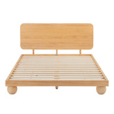 Temple &amp; Webster Bobble Pine Wood Ball Foot Bed