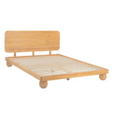 Temple &amp; Webster Bobble Pine Wood Ball Foot Bed