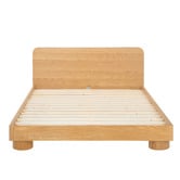 Temple &amp; Webster Peyton Oak Wood Queen Bed
