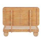 Temple &amp; Webster Bobble Pine Wood Ball Foot Bed