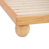 Temple &amp; Webster Bobble Pine Wood Ball Foot Bed
