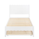Temple &amp; Webster Luna Pine Wood Single Bed with Trundle