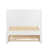 Temple &amp; Webster Luna Pine Wood Single Bed with Trundle