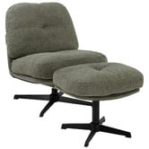Temple &amp; Webster 2 Piece Jerome Swivel Accent Chair &amp; Ottoman Set