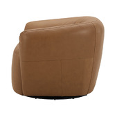 Temple &amp; Webster Caleb Faux Leather Swivel Armchair