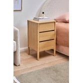 Temple &amp; Webster Jimmy 3 Drawer Bedside Table