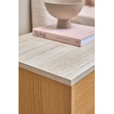 Temple &amp; Webster Talia Travertine-Look Bedside Table