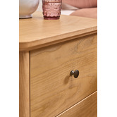 Temple &amp; Webster Willa 2 Drawer Ash Wood Bedside Table