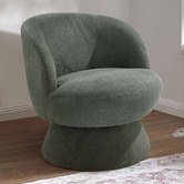 Temple &amp; Webster Eloise Chenille Swivel Armchair