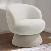 Temple &amp; Webster Eloise Chenille Swivel Armchair