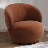 Temple &amp; Webster Tilly Velvet Swivel Armchair