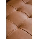 Temple &amp; Webster Tan Stockholm 3 Seater Faux Leather Sofa