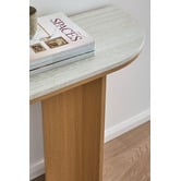 Temple &amp; Webster Talia Travertine-Look Console Table