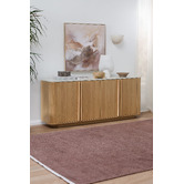 Temple &amp; Webster Talia 4 Door Travertine-Look Sideboard