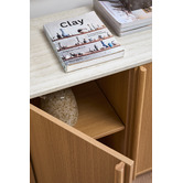 Temple &amp; Webster Talia 4 Door Travertine-Look Sideboard