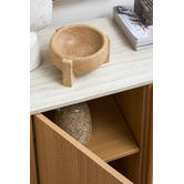 Temple &amp; Webster Talia 4 Door Travertine-Look Sideboard