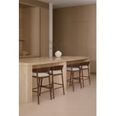 Temple &amp; Webster 67cm Mattia Curved Back Solid Bar Stool