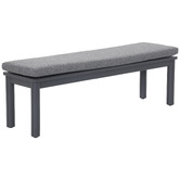 Temple &amp; Webster Kamari Aluminium Outdoor Dining Table &amp; Bench Set