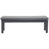 Temple &amp; Webster Kamari Aluminium Outdoor Dining Table &amp; Bench Set