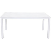 Temple &amp; Webster Kamari Aluminium Outdoor Dining Table &amp; Bench Set